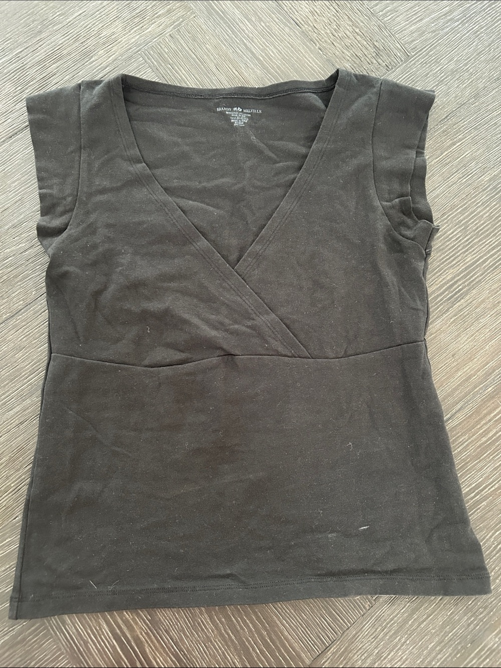 Brendy Melville Black V-Neck Tank Top